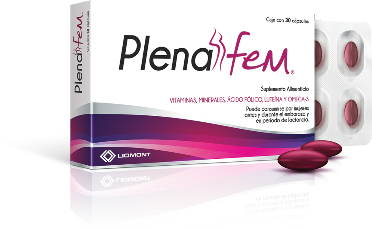 Plenafem Suplemento con omegas, ácido fólico, hierro y carotenoides